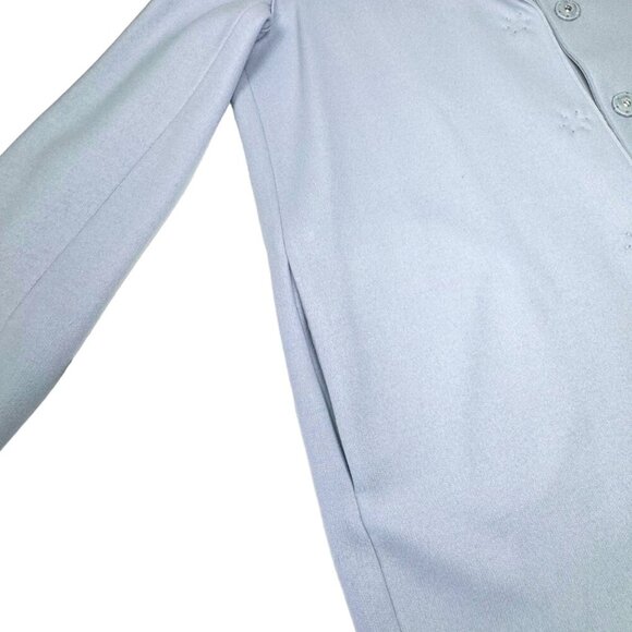 NWT Banana Republic Car Coat Sz.L Light Blue Unlined Italian Wool Minimalist - Picture 9 of 12